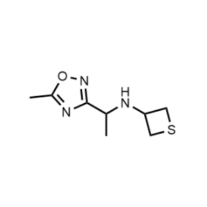 N-(1-(5-Methyl-1,2,4-oxadiazol-3-yl)ethyl)thietan-3-amine|CS-1037397