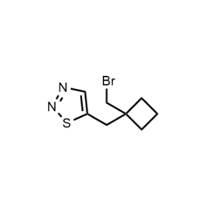 5-((1-(Bromomethyl)cyclobutyl)methyl)-1,2,3-thiadiazole|CS-1038057