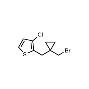 2-((1-(Bromomethyl)cyclopropyl)methyl)-3-chlorothiophene|CS-1038462