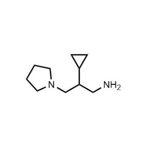 2-Cyclopropyl-3-(pyrrolidin-1-yl)propan-1-amine|CS-1039779