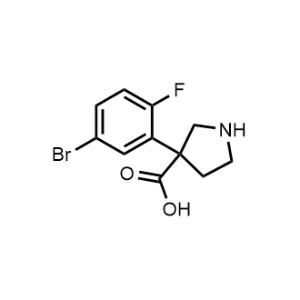 3-(5-Bromo-2-fluorophenyl)pyrrolidine-3-carboxylic acid|CS-1039865