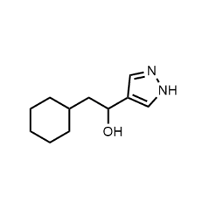 2-Cyclohexyl-1-(1H-pyrazol-4-yl)ethan-1-ol|CS-1040867