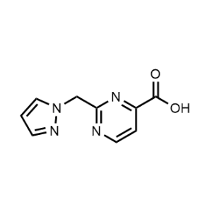 2-((1H-Pyrazol-1-yl)methyl)pyrimidine-4-carboxylic acid|CS-1043447