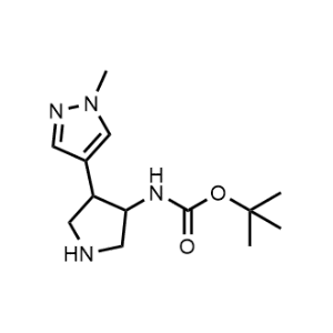 Tert-butyl (4-(1-methyl-1H-pyrazol-4-yl)pyrrolidin-3-yl)carbamate|CS-1044024