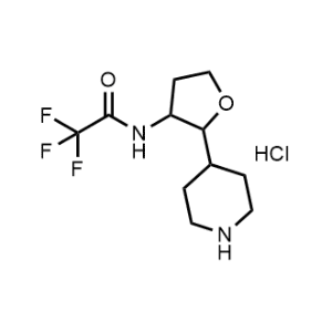 2,2,2-Trifluoro-N-(2-(piperidin-4-yl)tetrahydrofuran-3-yl)acetamide hydrochloride|CS-1044093