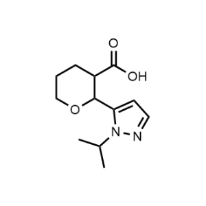 2-(1-Isopropyl-1H-pyrazol-5-yl)tetrahydro-2H-pyran-3-carboxylic acid|CS-1044314