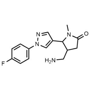 4-(Aminomethyl)-5-(1-(4-fluorophenyl)-1H-pyrazol-4-yl)-1-methylpyrrolidin-2-one|CS-1044836