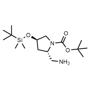 Tert-butyl (2S,4R)-2-(aminomethyl)-4-((tert-butyldimethylsilyl)oxy)pyrrolidine-1-carboxylate|CS-1046028