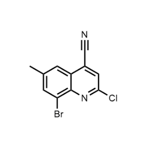8-Bromo-2-chloro-6-methylquinoline-4-carbonitrile|CS-1046699