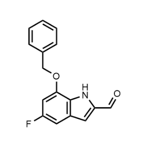 1H-Indole-2-carboxaldehyde, 5-fluoro-7-(phenylmethoxy)-|CS-1046791