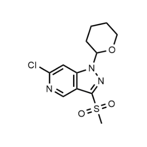 6-Chloro-3-(methylsulfonyl)-1-(tetrahydro-2H-pyran-2-yl)-1H-pyrazolo[4,3-c]pyridine|CS-1046863