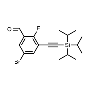 5-Bromo-2-fluoro-3-((triisopropylsilyl)ethynyl)benzaldehyde|CS-1048509