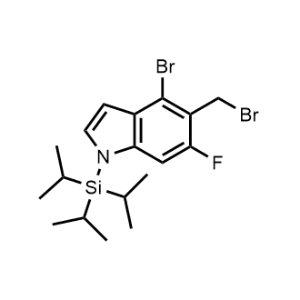 4-Bromo-5-(bromomethyl)-6-fluoro-1-(triisopropylsilyl)-1H-indole|CS-1050058
