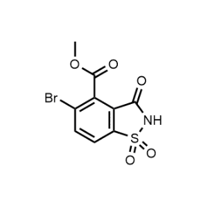 Methyl 5-bromo-3-oxo-2,3-dihydrobenzo[d]isothiazole-4-carboxylate 1,1-dioxide|CS-1050561