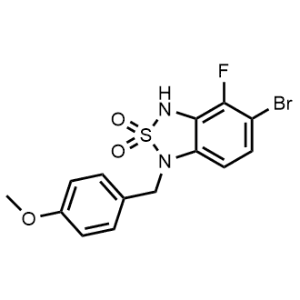 5-Bromo-4-fluoro-1-(4-methoxybenzyl)-1,3-dihydrobenzo[c][1,2,5]thiadiazole 2,2-dioxide|CS-1050677