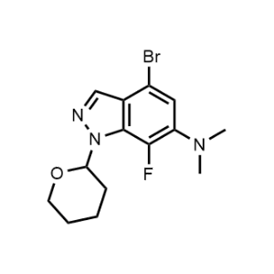 4-Bromo-7-fluoro-N,N-dimethyl-1-(tetrahydro-2H-pyran-2-yl)-1H-indazol-6-amine|CS-1050691