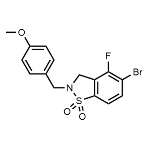 5-Bromo-4-fluoro-2-(4-methoxybenzyl)-2,3-dihydrobenzo[d]isothiazole 1-oxide|CS-1050727