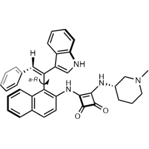 3-Cyclobutene-1,2-dione, 3-[[(1R)-1-[(1Z)-1-(1H-indol-3-yl)-2-phenylethenyl]-2-naphthalenyl]amino]-4-[[(3S)-1-methyl-3-piperidinyl]amino]-|CS-1051215