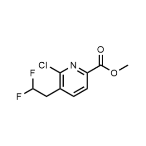 2-Pyridinecarboxylic acid, 6-chloro-5-(2,2-difluoroethyl)-, methyl ester|CS-1051591