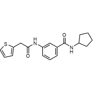 N-Cyclopentyl-3-(2-(thiophen-2-yl)acetamido)benzamide|CS-1051741