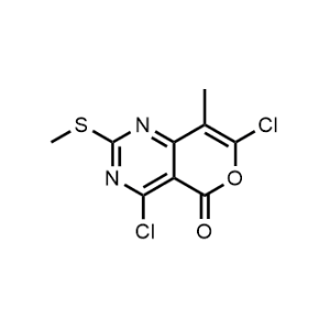 4,7-Dichloro-8-methyl-2-(methylthio)-5H-pyrano[4,3-d]pyrimidin-5-one|CS-1052973