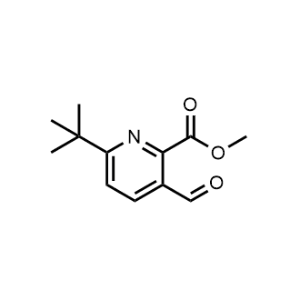 2-Pyridinecarboxylic acid, 6-(1,1-dimethylethyl)-3-formyl-, methyl ester|CS-1053549