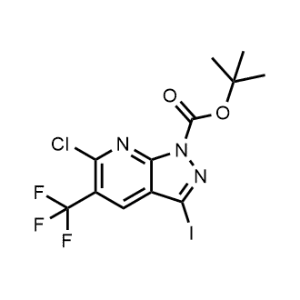 tert-Butyl 6-chloro-3-iodo-5-(trifluoromethyl)-1H-pyrazolo[3,4-b]pyridine-1-carboxylate|CS-1053849