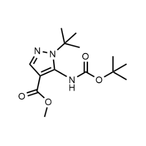 Methyl 5-((tert-butoxycarbonyl)amino)-1-(tert-butyl)-1H-pyrazole-4-carboxylate|CS-1055660