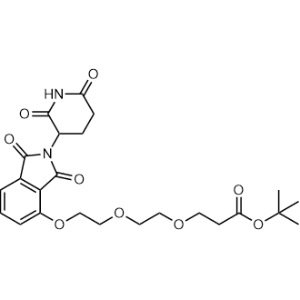 Tert-butyl 3-(2-(2-((2-(2,6-dioxopiperidin-3-yl)-1,3-dioxoisoindolin-4-yl)oxy)ethoxy)ethoxy)propanoate|CS-1055866