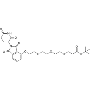 Tert-butyl 3-(2-(2-(2-((2-(2,6-dioxopiperidin-3-yl)-1,3-dioxoisoindolin-4-yl)oxy)ethoxy)ethoxy)ethoxy)propanoate|CS-1055919