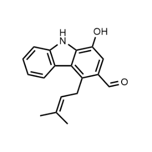 1-Hydroxy-4-(3-methylbut-2-en-1-yl)-9H-carbazole-3-carbaldehyde|CS-1056505