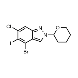 4-Bromo-6-chloro-5-iodo-2-(tetrahydro-2H-pyran-2-yl)-2H-indazole|CS-1057123