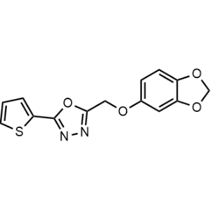 2-((Benzo[d][1,3]dioxol-5-yloxy)methyl)-5-(thiophen-2-yl)-1,3,4-oxadiazole|CS-1057878