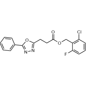 2-Chloro-6-fluorobenzyl 3-(5-phenyl-1,3,4-oxadiazol-2-yl)propanoate|CS-1058142