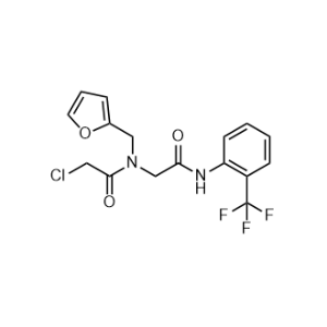 2-Chloro-N-(furan-2-ylmethyl)-N-(2-oxo-2-((2-(trifluoromethyl)phenyl)amino)ethyl)acetamide|CS-1058647