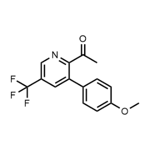 1-(3-(4-Methoxyphenyl)-5-(trifluoromethyl)pyridin-2-yl)ethan-1-one|CS-1058778