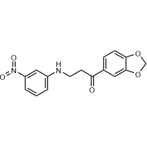 1-(Benzo[d][1,3]dioxol-5-yl)-3-((3-nitrophenyl)amino)propan-1-one|CS-1059008