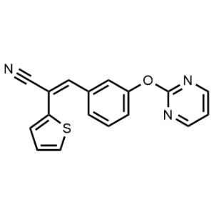 3-(3-(Pyrimidin-2-yloxy)phenyl)-2-(thiophen-2-yl)acrylonitrile|CS-1059923