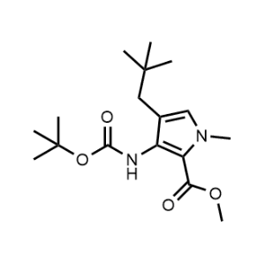 Methyl 3-((tert-butoxycarbonyl)amino)-1-methyl-4-neopentyl-1H-pyrrole-2-carboxylate|CS-1059996
