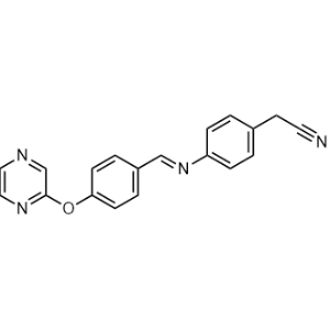 2-(4-((4-(Pyrazin-2-yloxy)benzylidene)amino)phenyl)acetonitrile|CS-1060668