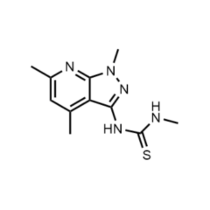 1-Methyl-3-(1,4,6-trimethyl-1H-pyrazolo[3,4-b]pyridin-3-yl)thiourea|CS-1060786