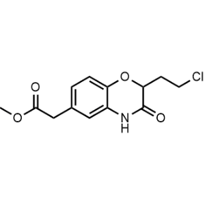 Methyl 2-(2-(2-chloroethyl)-3-oxo-3,4-dihydro-2H-benzo[b][1,4]oxazin-6-yl)acetate|CS-1060903