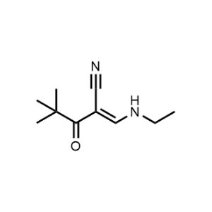 2-((Ethylamino)methylene)-4,4-dimethyl-3-oxopentanenitrile|CS-1061314