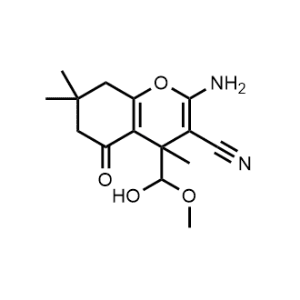 2-Amino-4-(hydroxy(methoxy)methyl)-4,7,7-trimethyl-5-oxo-5,6,7,8-tetrahydro-4H-chromene-3-carbonitrile|CS-1061392