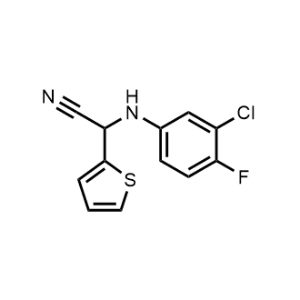 2-((3-Chloro-4-fluorophenyl)amino)-2-(thiophen-2-yl)acetonitrile|CS-1061440