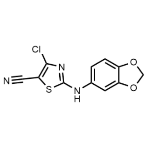 2-(Benzo[d][1,3]dioxol-5-ylamino)-4-chlorothiazole-5-carbonitrile|CS-1061467