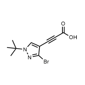 3-(3-Bromo-1-(tert-butyl)-1H-pyrazol-4-yl)propiolic acid|CS-1062334