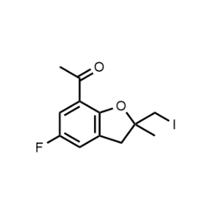 1-(5-Fluoro-2-(iodomethyl)-2-methyl-2,3-dihydrobenzofuran-7-yl)ethan-1-one|CS-1062371
