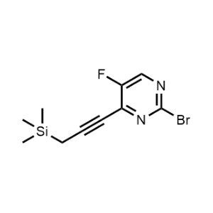 2-Bromo-5-fluoro-4-(3-(trimethylsilyl)prop-1-yn-1-yl)pyrimidine|CS-1062404