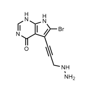 6-Bromo-5-(3-hydrazinylprop-1-yn-1-yl)-1,7-dihydro-4H-pyrrolo[2,3-d]pyrimidin-4-one|CS-1062853